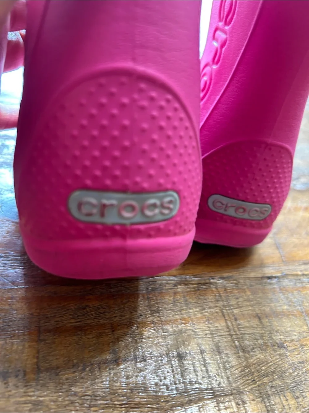 CROCS Kids Pink Waterproof Handle Rain Boots